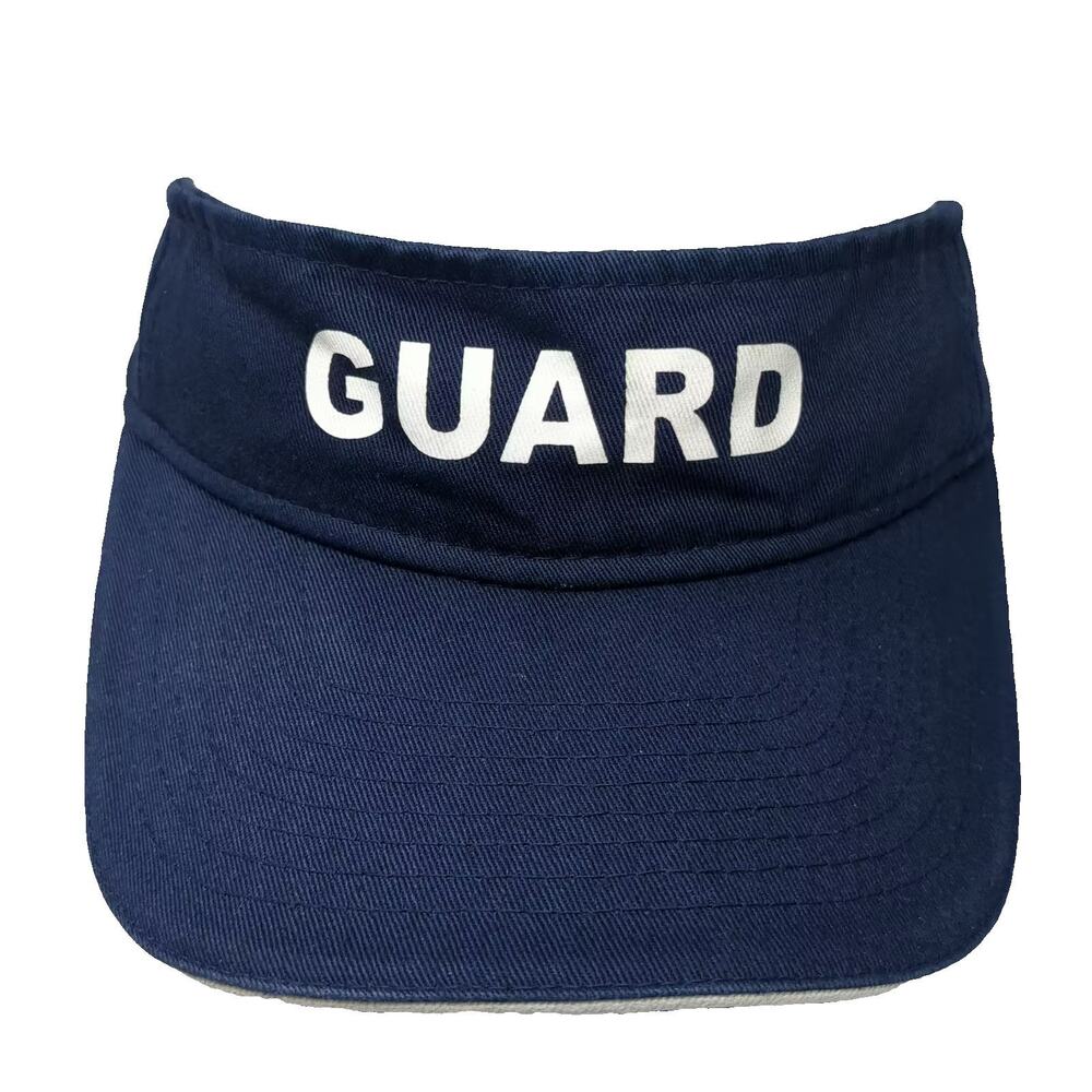The Lifeguard Store Visor Blue White GUARD Embroidered Strapback Hat One Size